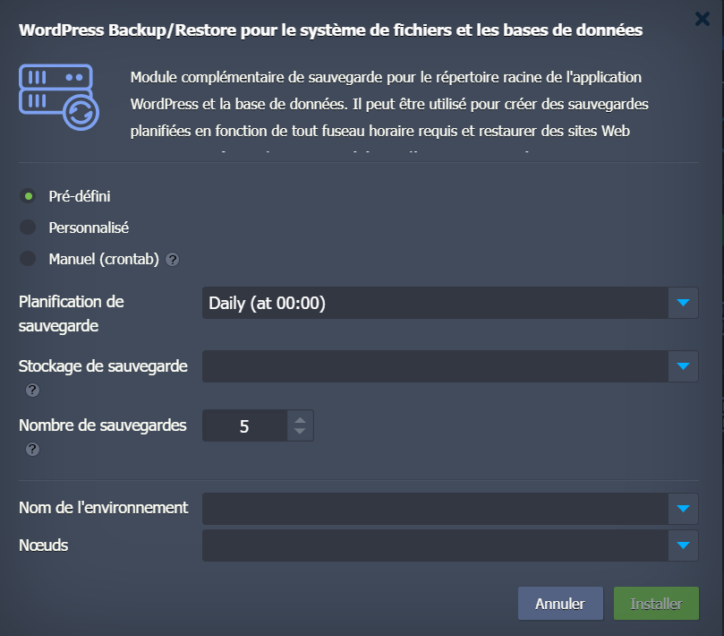 Avec une sauvegarde de votre base de données WordPress, vous serez toujours en capacité de restaurer votre site